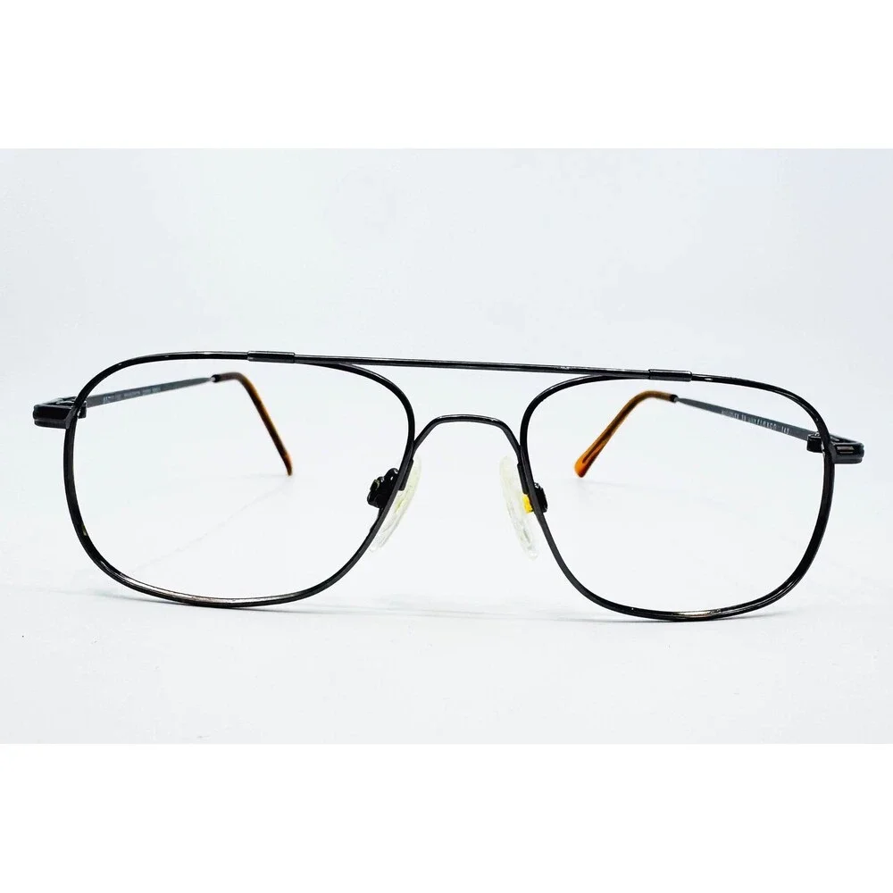 Marchon Autoflex 39 Eyeglasses Mens Dark Grey Flexon Aviator Frames 55-18-145